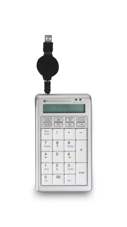 BakkerElkhuizen S-board 840 Numeric klawiatura numeryczna PC USB Jasny Szary, Biały