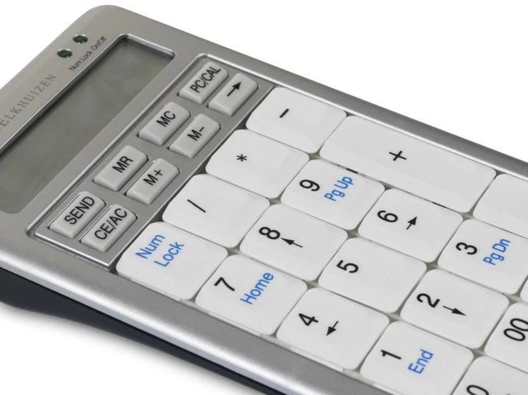 BakkerElkhuizen S-board 840 Numeric klawiatura numeryczna PC USB Jasny Szary, Biały