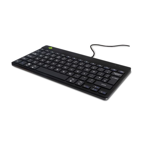 R-Go Tools Ergonomiczna R-Go Compact Break klawiatura, z oprogramowaniem do robienia przerw, QWERTY (UK), przewodowa, czarna