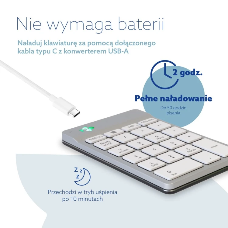 R-Go Tastatur Nummernblock Break Bluetooth weiĂź