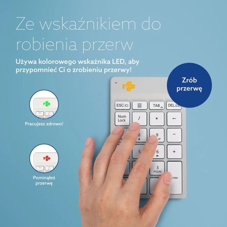R-Go Tastatur Nummernblock Break Bluetooth weiĂź