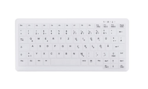 Contour Design Active Key AK-C4110 klawiatura Medyczna USB QWERTZ Niemiecki Biały