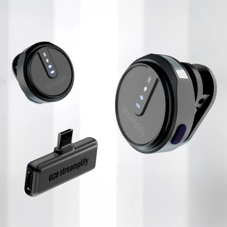 Streamplify MIC GO Czarny Mikrofon przypinany