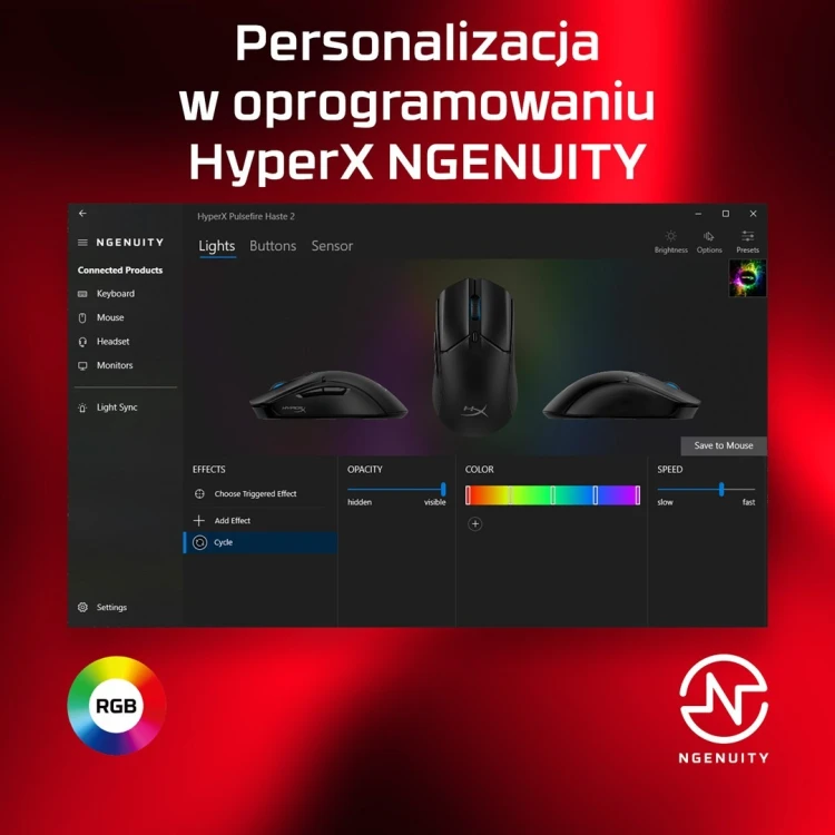 Myszka HyperX Pulsefire Haste 2.0 Biała