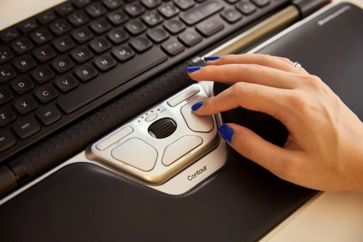 Contour Rollermouse RED Plus Cienki klient przewodowy/srebrny
