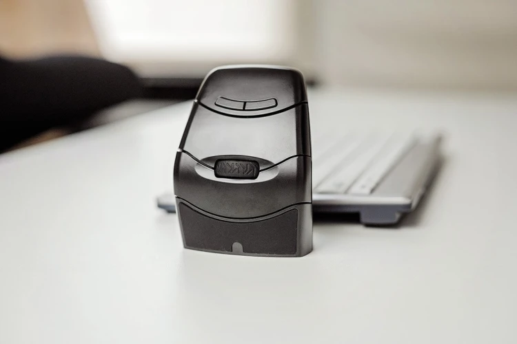 Mysz pionowa Bakker Elkhuizen DXT 3 - ergonomiczna, prawo- i leworęczna - optyczna - 7 przycisków - bezprzewodowa, przewodowa - 2,4 GHz, USB-C - odbio