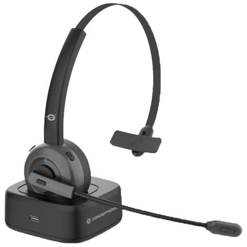 Conceptronic POLONA03BD słuchawki/zestaw słuchawkowy Bezprzewodowy Opaska na głowę Biuro/centrum telefoniczne Bluetooth Podstawka do ładowania Czarny