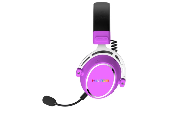 Słuchawki dla graczy Hator HYPERGANG 3 Wireless bezprzewodowe fioletowe