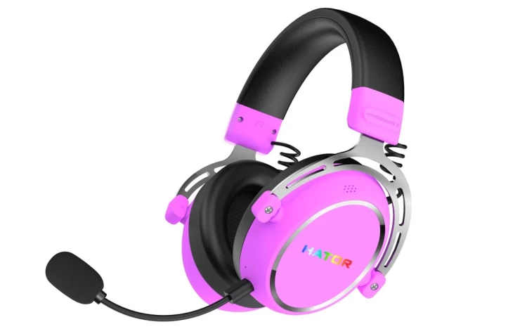 Słuchawki dla graczy Hator HYPERGANG 3 Wireless bezprzewodowe fioletowe