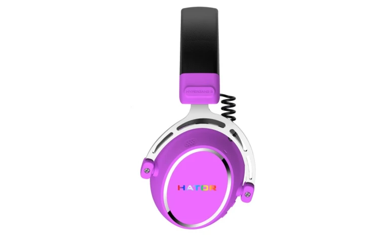 Słuchawki dla graczy Hator HYPERGANG 3 Wireless bezprzewodowe fioletowe