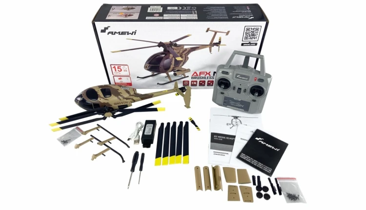 Wojskowy bezszczotkowy 4-kanałowy helikopter Amewi AFX MD500E 325mm