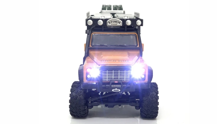 Samochód zdalnie sterowany Amewi RC Car D90X28 Crawler 4WD Li-Po Akumulator 300mAh Żółty wiek 8+