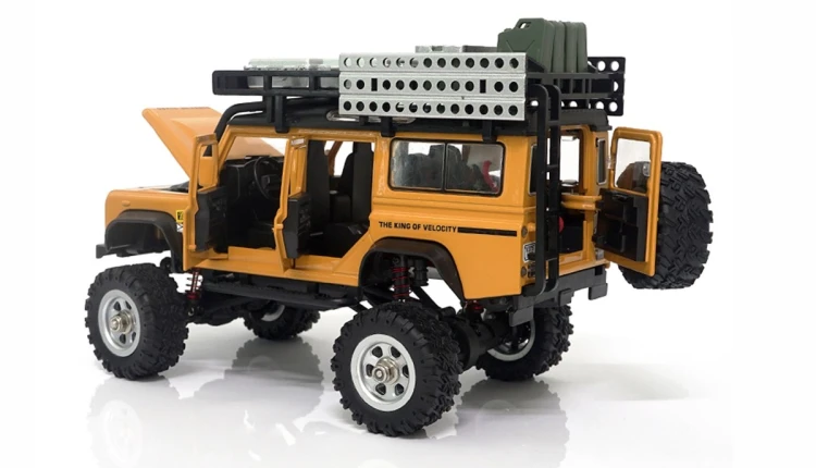 Samochód zdalnie sterowany Amewi RC Car D90X28 Crawler 4WD Li-Po Akumulator 300mAh Żółty wiek 8+