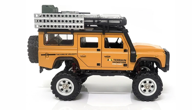 Samochód zdalnie sterowany Amewi RC Car D90X28 Crawler 4WD Li-Po Akumulator 300mAh Żółty wiek 8+
