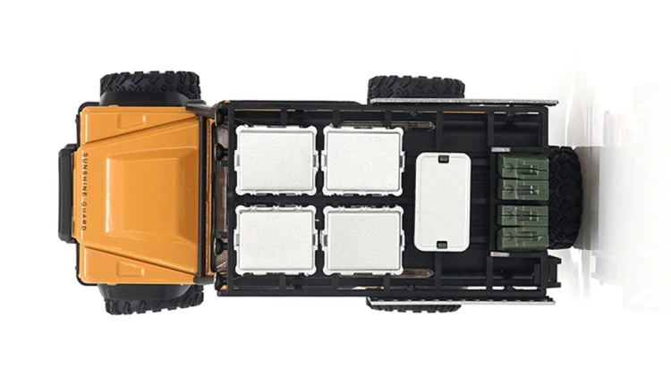 Samochód zdalnie sterowany Amewi RC Car D90X28 Crawler 4WD Li-Po Akumulator 300mAh Żółty wiek 8+