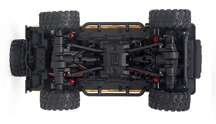 Samochód zdalnie sterowany Amewi RC Car D90X28 Crawler 4WD Li-Po Akumulator 300mAh Żółty wiek 8+