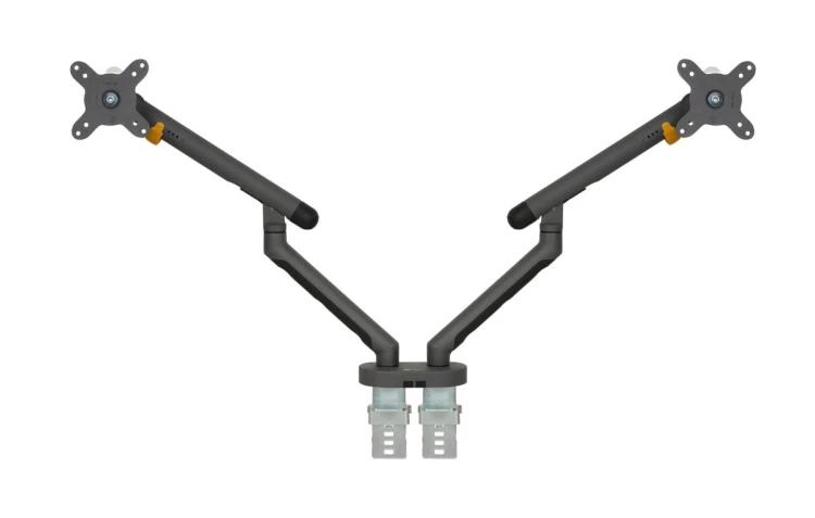 BakkerElkhuizen Bakker Elkhuizen Flexible Dual - Zestaw montażowy - Regulowane podwójne ramię - Do 2 monitorów - Aluminium, stal, tworzywo ABS, guma t