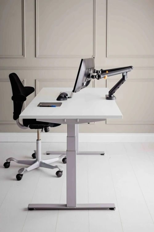 BakkerElkhuizen Bakker Elkhuizen Flexible Dual - Zestaw montażowy - Regulowane podwójne ramię - Do 2 monitorów - Aluminium, stal, tworzywo ABS, guma t