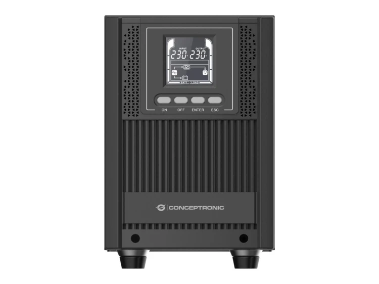 Zasilacz UPS Conceptronic ZEUS52E2K 2000VA 1800W Online Tower UPS - IEC - Podwójna przetwornica (Online) - 2 kVA - 1800 W - Sinus - 220 V - 240 V