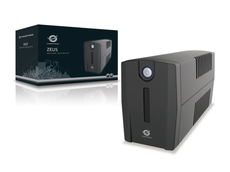 CONCEPTRONIC UPS 650VA/360W/2xSchuko/HID USB/RJ45in/Out bk