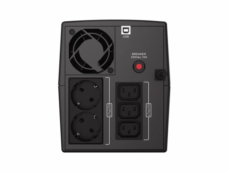 Zasilacz awaryjny UPS Conceptronic 1500VA/900W/2xSchuko/3xIEC/USB/RJ45/AVR bk