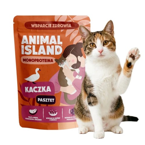 ANIMAL ISLAND Monoproteinowa kaczka dla kota 100g