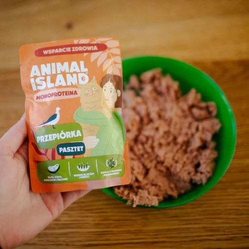ANIMAL ISLAND Monoproteinowa przepiórka dla kota 100g