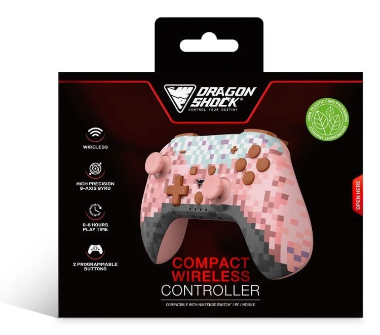 Dragonshock PopTop Różowy, Brązowy, Czarny, Jasny Niebieski, Fioletowy Bluetooth Gamepad Analogowa/Cyfrowa Nintendo Switch, PC