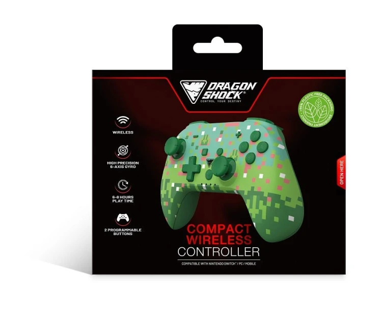 Dragonshock PopTop Zielony, Ciemny Zielony, Różowy, Biały Bluetooth Gamepad Analogowa/Cyfrowa Nintendo Switch, PC