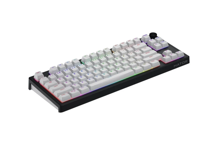 HATOR Skyfall Wireless 80 klawiatura Gaming USB + RF Wireless + Bluetooth QWERTY US English Czarny, Biały