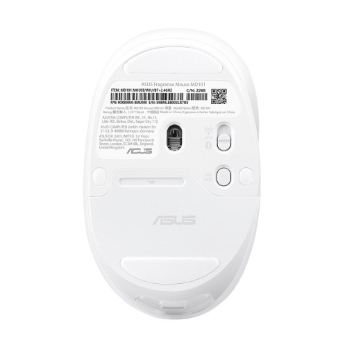 Mysz bezprzewodowa ASUS MD101 Fragrance Mouse Wireless /Bluetooth Iridescent White