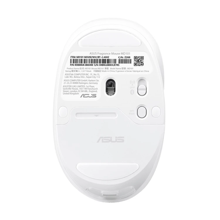 Mysz bezprzewodowa ASUS MD101 Fragrance Mouse Wireless /Bluetooth Iridescent White