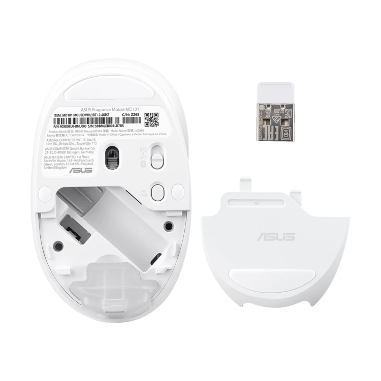Mysz bezprzewodowa ASUS MD101 Fragrance Mouse Wireless /Bluetooth Iridescent White