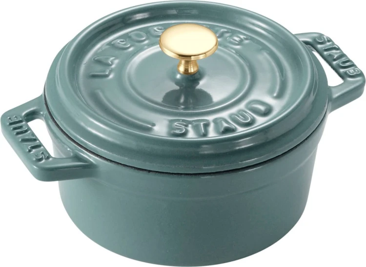 STAUB MINI COCOTTE Mini garnek żeliwny okrągły 250 ml, eukaliptusowy