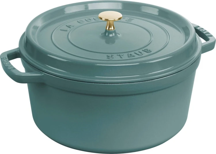 STAUB LA COCOTTE Garnek żeliwny okrągły 2.2 ltr, eukaliptusowy