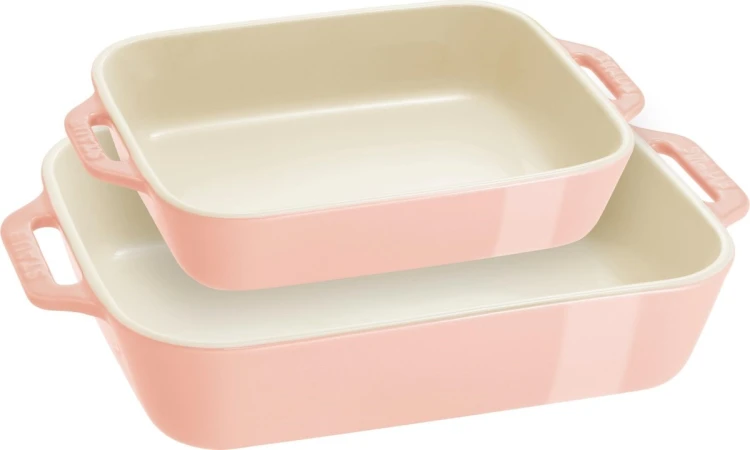 STAUB COOKING Zestaw 2 półmisków prostokątnych, jasnoróżowy
