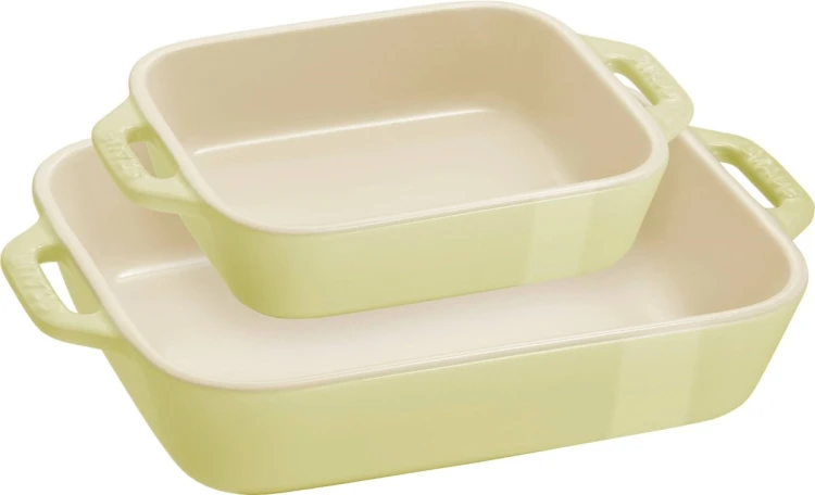 STAUB COOKING Zestaw 2 półmisków prostokątnych, jasnozielony