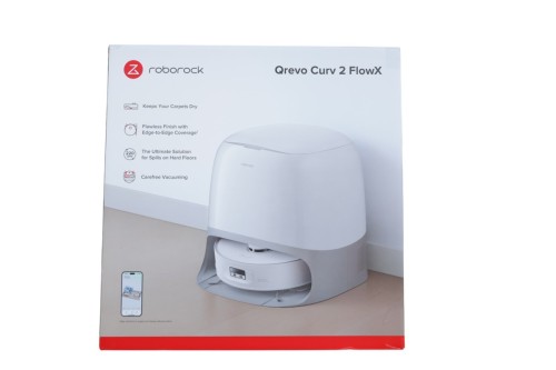 Roborock Qrevo Curv 2 FlowX Saug-/Wischroboter Wischsystem Absaugstation weiß