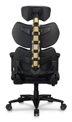 COUGAR Terminator Elite Gold Fotel dla gracza Obite siedzisko Czarny, Złoto
