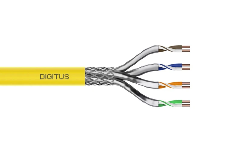 Digitus DK-1744-A-VH-5 kabel sieciowy Żółty 500 m Cat7a S/FTP (S-STP)