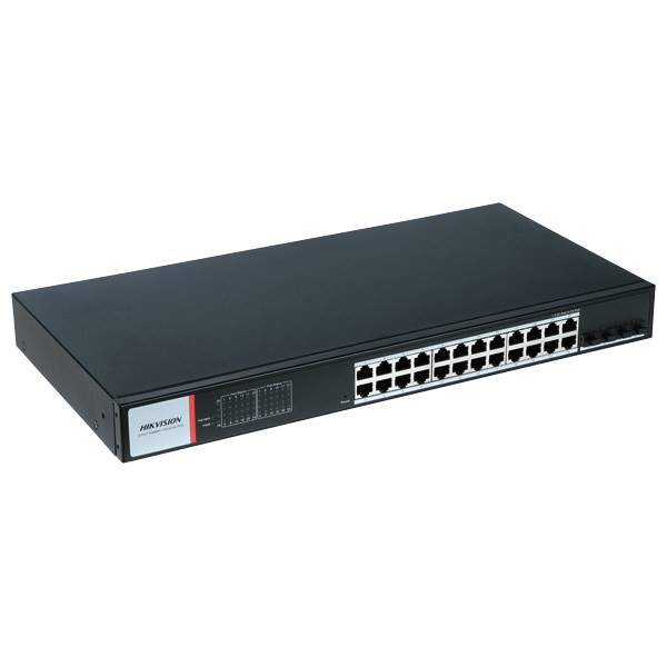Hikvision DS-3T1528HP-SI-24P4F przełącznik sieciowy Zarządzany Gigabit Ethernet (10/100/1000) Obsługa PoE Czarny