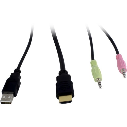 Inter-Tech AS-42HA HDMI przełącznik KVM Czarny