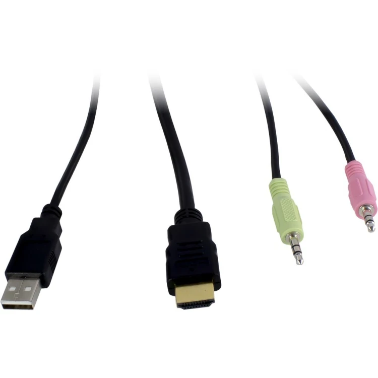 Inter-Tech AS-42HA HDMI przełącznik KVM Czarny
