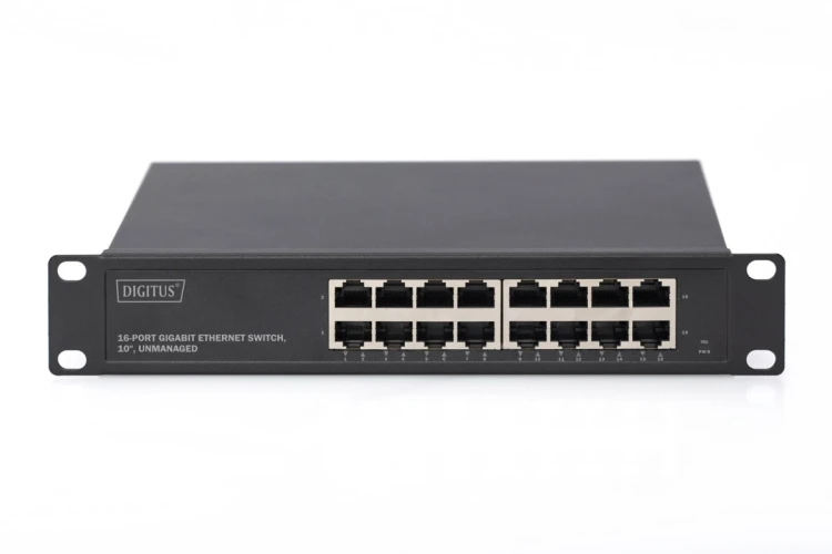 Digitus Przełącznik Gigabit Ethernet 10", 16-portowy, niezarządzalny