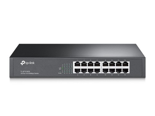 TP-Link TL-SF1016DS przełącznik sieciowy Nie zarządzany Fast Ethernet (10/100) 1U Czarny