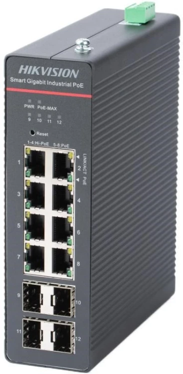 Switch Hikvision DS-3T1512HP-SI-8P4FKIT(240W) LinkVu
