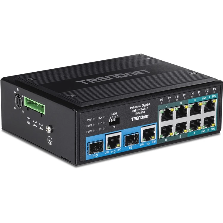 Trendnet TI-BG104 przełącznik sieciowy Nie zarządzany Gigabit Ethernet (10/100/1000) Obsługa PoE Czarny