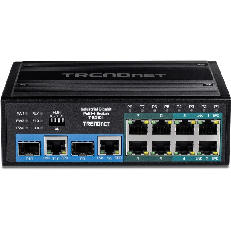 Trendnet TI-BG104 przełącznik sieciowy Nie zarządzany Gigabit Ethernet (10/100/1000) Obsługa PoE Czarny