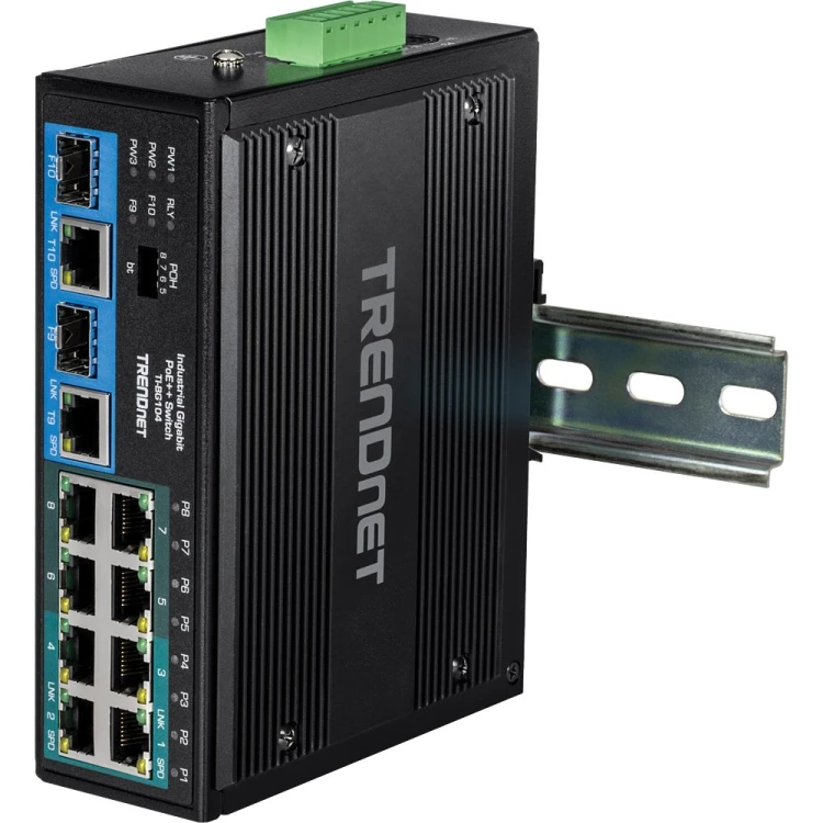 Trendnet TI-BG104 przełącznik sieciowy Nie zarządzany Gigabit Ethernet (10/100/1000) Obsługa PoE Czarny
