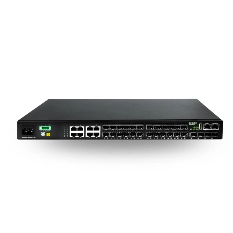 DCN S5750E-28F-SI-D przełącznik sieciowy Zarządzany L2/L3 Gigabit Ethernet (10/100/1000) 1U Czarny